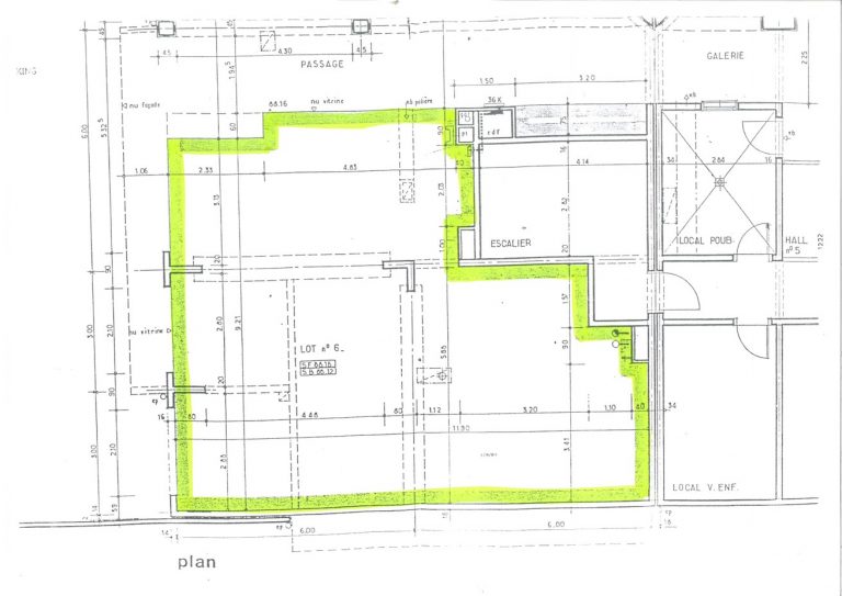 5.plan du local lot 6